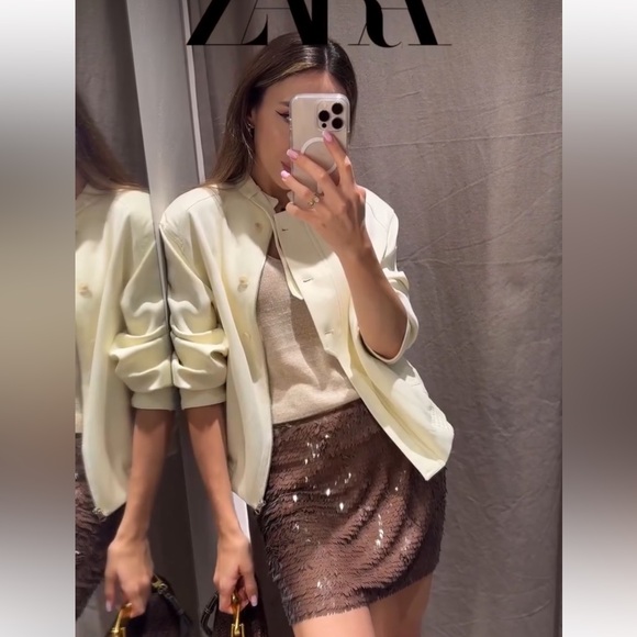 ZARA NWT ZW Collection Button Up Jacket - Picture 2 of 16